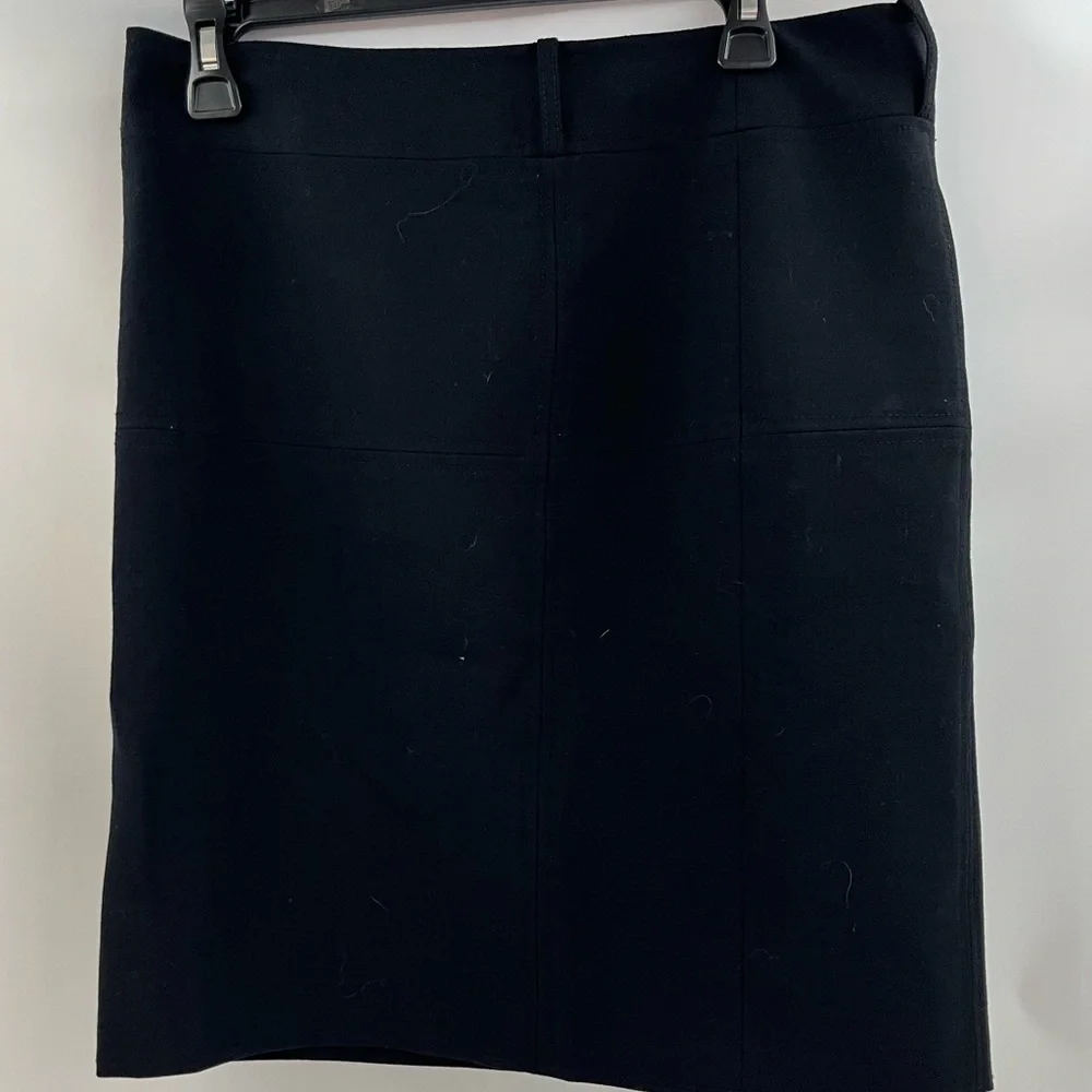 Tory Burch‎ Women's 8 Wool Solid Black Knee-length Skirt